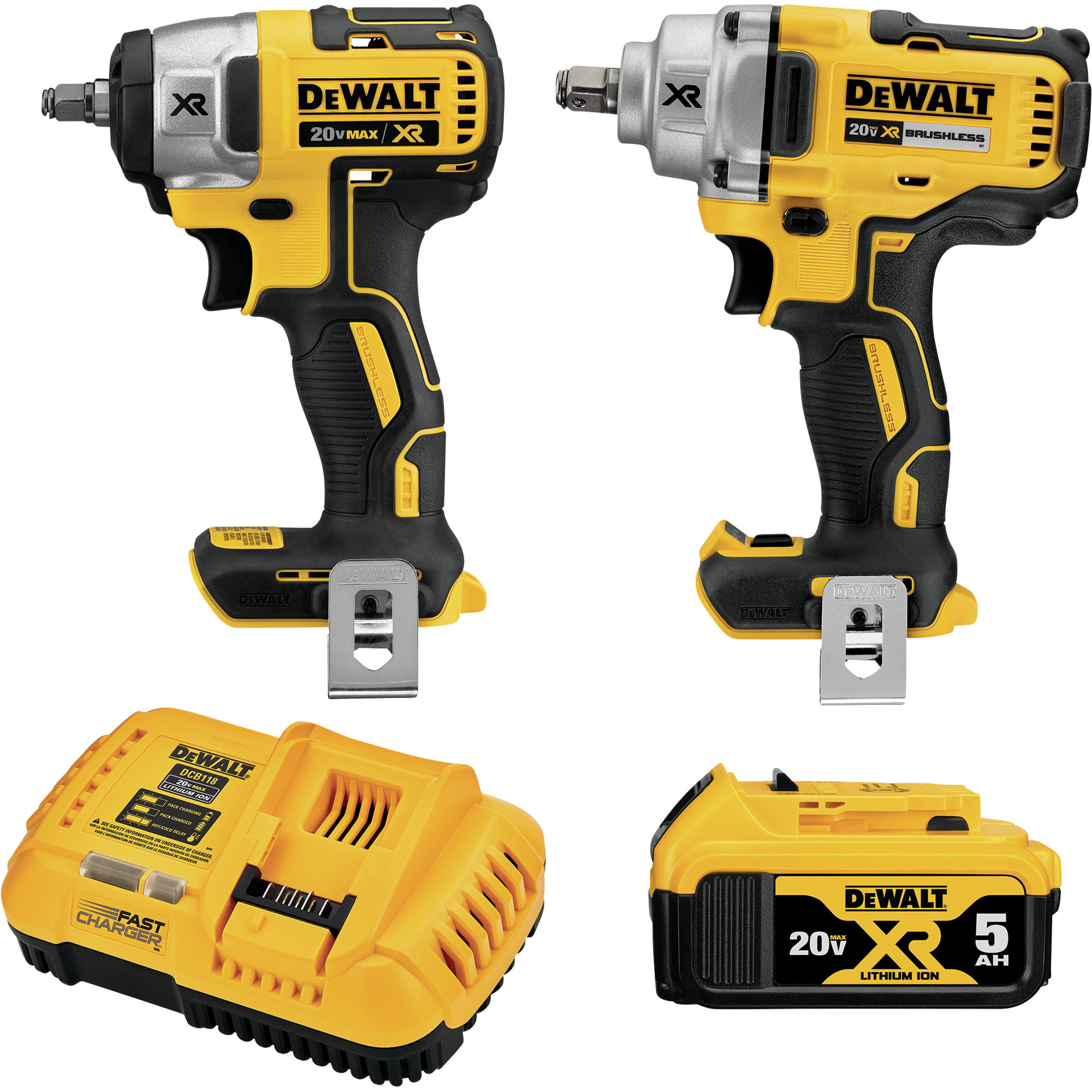 DEWALT 20V MAX Cordless Impact Wrench 2-Tool Combo Kit, One Battery, Model# DCK205P1
